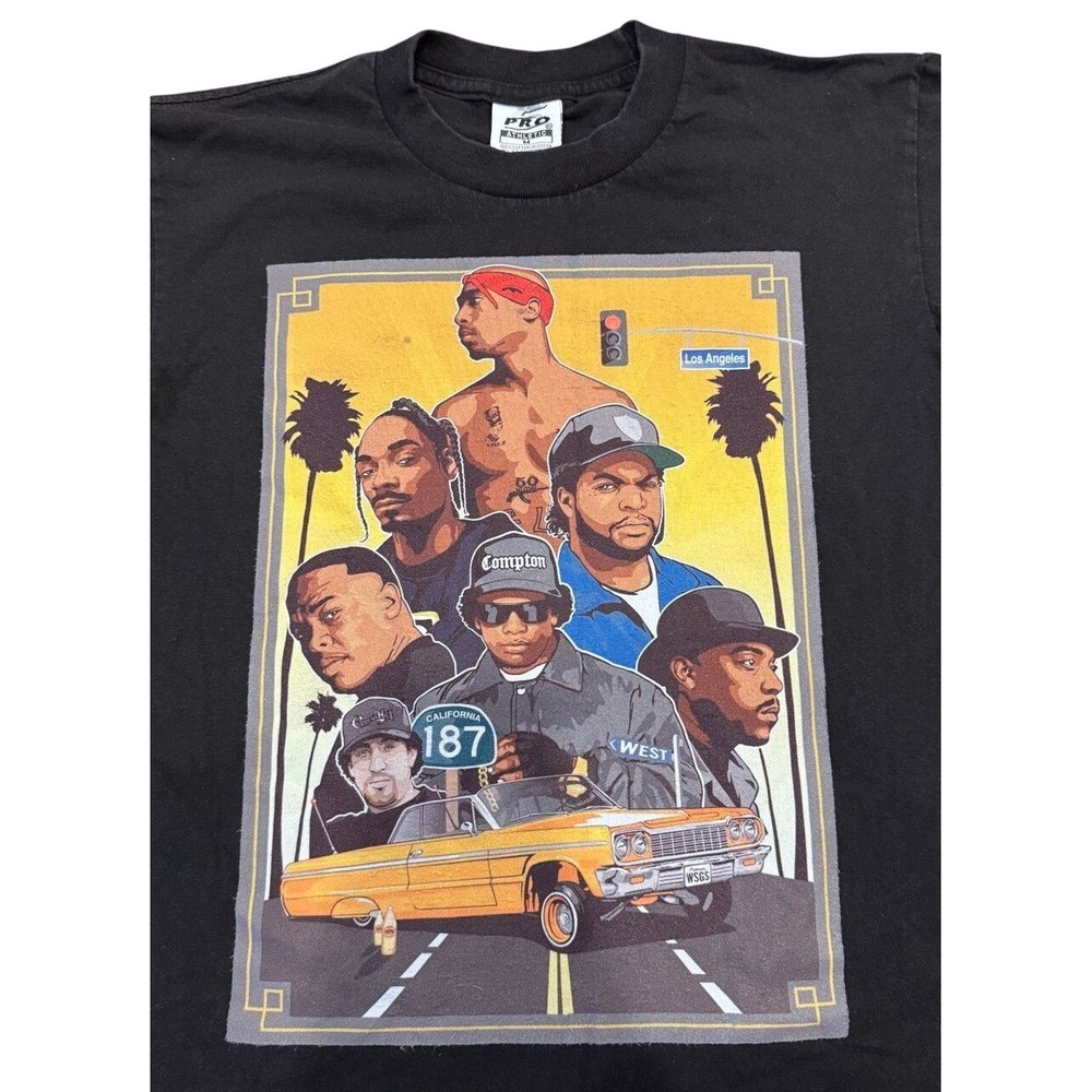 Pro‎ Athletic Graphic VTG Tee Mens M West Coast Rap Legends Tupac Snoop Eazy-E